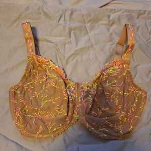 PRIMA DONNA Las Salinas Tulip Seam Bra Beige Bright Embroidery 34G 34 G